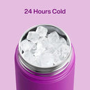 Insulated Water Bottle with Straw Stainless Steel Water Bottle, Leak-Proof, BPA-Free, Double Wall Vacuum Keeps Cold for 24 Hours for Sports, Travel, School (18 oz, Bright Magenta) by CozyNest Decor
