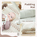Razee Baby Gym Mat Infant Activity Gym Mudcloth Baby Activity Center with Play Mat with 5 Toys for Babies as Shower Use by TinyTreasures Baby Boutique