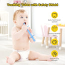 Fu Store Hollow Teether Tube Chew Straw Toy for Infant Toddlers Silicone Tubes Teething Toys for Babies 3-12 Months BPA Free/Freezable/Dishwasher and Refrigerator Safe (5 Pack) by TinyTreasures Baby Boutique