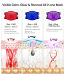 INIA Red Light Therapy Mask for Face – 4 Light Modes with 850nm NIR, Red & Blue LED Light Therapy, 2600mAh Rechargeable LED Face Mask for Anti-Aging, Skin Firming & Radiant Glow at Home by CozyNest Decor