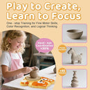 Pottery Wheel for Kids - Complete Pottery Tools Kit for Beginners, Arts and Crafts for Kids Ages 8-12 with 3 Pack Air Dry Clay, Mini Clay Making Pottery Wheel with Foot Pedal (Dog, Patented) by TinyTreasures Baby Boutique