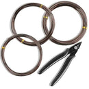 Sanlykate Bonsai Wire Tool Kit with Cutter, 3 Roll Tree Training Wires 98 Feet Total, 1.0mm, 1.5mm, 2.0mm Anodized Aluminum Wire Set, Hold Plant Branches Trunks - Brown by GreenHaven Gardens
