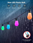 Govee Smart Outdoor String Lights H7015, 48ft RGBIC Outdoor Lights with 15 Dimmable LED Bulbs, IP65 Waterproof, Color Changing Warm White Lights with 47 Scene Modes for Patio, Backyard, App Control by CozyNest Decor