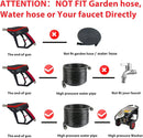 Sooprinse Pressure Washer Gun with Foam Cannon Snow Foam Lance, Short Pressure Washer Gun with Foam Cannon with 1/4 Inch Quick Connector, Power Washer Foam Blaster with Car Wash Mitt, 4000 PSI,1 Liter by GreenHaven Gardens