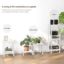 TUTOTAK End Table with Charging Station, Small Side Table with Outlets, Nightstand Bedside Table, 2-Tier Storage Shelf for Small Space, Living Room, Bedroom, Marble White TB01BMW040 by CozyNest Decor