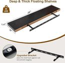 Fun Memories Black Floating Shelves 36 Inch Long, 8 Inch Deep Floating Shelf for Wall, 36" W x 8" D Wall Shelves Set of 2, Black Deep Floating Shelves for Bedroom, Living Room, Kitchen by CozyNest Decor
