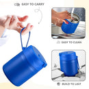 17oz Soup Thermo for Hot Food Kids Insulated Vacuum Food Jar with Stainless Steel Spoon Wide Mouth Thermo Leakproof Lunch Food Container Kids Hot Lunch Box (Blue) by TinyTreasures Baby Boutique