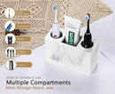 Luxspire Toothbrush Holder, 3 Slots Electric Toothbrush and Toothpaste Holder, Bathroom Countertop Storage Bathroom Accessories Toothbrush Stand for Vanity Counter Organizer Caddy - Gravel White by CozyNest Decor