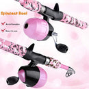 ODDSPRO Kids Fishing Pole Pink, Portable Telescopic Fishing Rod and Reel Combo Kit - with Spincast Fishing Reel Tackle Box for Girls, Youth by TinyTreasures Baby Boutique