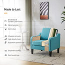 VINGLI Accent Chairs for Living Room Mid Century Modern Chair Sofa Chair Upholstered Arm Chair with Scooped Arms for Bedroom, Apartment, Office, Studio, Waiting Room, Play Room by CozyNest Decor