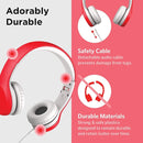 LilGadgets Connect+ Wired Kids Headphones for School with Mic, Volume Limited & Noise Reduction, On-Ear Headset with Cord, SharePort Technology for Multiple Kids & SoftTouch Padding, Red by TinyTreasures Baby Boutique