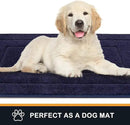PURRUGS Dirt Trapping Door Mat 24" x 59", Non-Slip/Skid Machine Washable Entryway Rug, Dog Doormat, Super Absorbent Welcome Mat for Muddy Wet Shoes and Paws, Navy Blue by CozyNest Decor