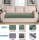 H.VERSAILTEX Super Stretch Individual Seat Cushion Covers Sofa Covers Couch Cushion Covers Slipcover Sets Thick Jacquard Textured Twill Fabric (1 Piece Sofa Cushion Cover, Loden Frost) by CozyNest Decor
