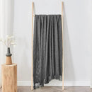 inhand Grey Throw Blanket for Couch and Bed, Soft Living Room Home Decor Knitted Twin Size Blanket, Outdoor Lightweight Breathable Summer Blanket, Farmhouse Warm Woven Decorative, 60"x80" by CozyNest Decor