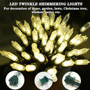 60 LED Warm White Twinkle Christmas String Lights Plug in, 15 of 60 Lights Twinkle,Connect up to 45 Sets,UL Certified 22 Ft Mini Twinkling Christmas Tree Lights,Indoor Outdoor Use by TinyTreasures Baby Boutique