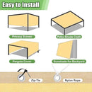 Outdoor 90% Sun Shade Cloth with Grommets, 17 X 17 FT Pergola Shade Cover for Garden Patio Carport Kennel Swimming Pool, Sand (We Make Custom Size) by GreenHaven Gardens