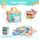 Jollybaby Reusable Soft Cloth ABC Alphabet/Letters Animal Flash Cards for Baby 0-3-6-9-12-18 Month, Curious Baby First Words Learning Activity Flashcards, Tummy Time Toy Gift for 1 Year Old Boy Girl by TinyTreasures Baby Boutique