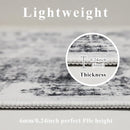 9x12 Area Rug Living Room Rugs, Stain Resistant Washable Rug, Vintage Large Non-Slip Backing, Low Pile Lightweight Print Rug for Bedroom Dinning Room Home Office (White/Grey) by TinyTreasures Baby Boutique