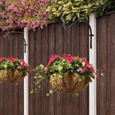 AJART Hanging Plant Hanger Outdoor: 12-Inch Metal Bird Feeder Wall Hooks - 4 Pieces Rust-Resistant Plant Bracket Hook for Hanging Flower Baskets by GreenHaven Gardens