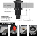 Garbage Disposal Air Switch Kit for SinkTop Waste Disposal with Stainless Steel Black Long Air Button by Briidea by CozyNest Decor