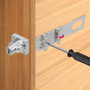 KIBBEH 1 Pack Door Lock Hasp Latchs, Collapsible Solid 304 Stainless Steel File Cabinet Lock Desk Drawer Lock, for 90 Degree and 180 Degree Drawers, Dabinets, Doors, Flip Barn Door (Universal Key) by TinyTreasures Baby Boutique