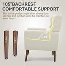 Modern Accent Chair, Upholstered Armchair with Pillow, Fabric Single Sofa Chair with Lounge Seat and Wood Legs Accent Chair for Living Room Bedroom Small Spaces (Beige, Set of 1) by CozyNest Decor