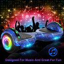SISIGAD Scooters for Kids Ages 6-12, with Built-in Bluetooth Speaker and 6.5" Colorful Lights Wheels, Safety Certified Self Balancing Scooter Gift for Kids by TinyTreasures Baby Boutique