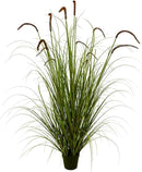 Artificial Plant 5ft(1pack) Tall Artificial Grass Plant,Faux Plants Indoor Home Decorative Artificial Plants & Flowers in Pot Fake Plant, House Plant Indoor by GreenHaven Gardens