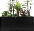 KOL Galvanized Steel Rectangular Planter Box, (16''H.x12''W.x36''L) Large Planters for Indoor Outdoor Plants,Black Powder Coated Metal Planter, Heavy Duty Modern Flower Pot, Commercial & Residential by GreenHaven Gardens