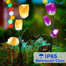 Veesee Solar Garden Outdoor Flower Light, Powered Stake for Decorative Landscape Lawn Yard Patio LED Lighting (Tulip-Purple, 2Pack) by GreenHaven Gardens