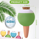 4PCS Plant Watering Globes, Large Terracotta Automatic Watering Stake Devices with Wooden Stopper for Pots, Planters, Indoor, Outdoor by GreenHaven Gardens