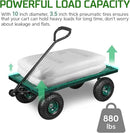 TAIFA Heavy Duty Steel Garden Cart 880 Lbs Capacity with Removable Sides for Yard Lawn and Farm, Metal Utility Wagon with 180° Rotating Handle, Green by GreenHaven Gardens