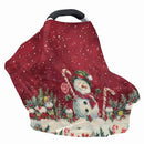 Binienty Snowman Car Seat Covers for Baby Boys Girls Infants,Christmas Snowman Carseat Canopy Cover Stretchy Breathable Babies Stroller Cover Canopies,Baby Shower Gifts by TinyTreasures Baby Boutique