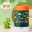 Fimibuke Insulated Kids Food Jar, 12 OZ Bpa Free Wide Mouth Stainless Steel Vacuum Thermos for Hot Cold Food for School Travel Leakproof Toddler Boy Girl Lunch Container Snack Cup for Fruits Veg Soup by TinyTreasures Baby Boutique