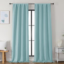 Simplebrand Ava Aqua Blackout Curtains for Bedroom 96 Inches Long 2 Panels, Solid Thermal Insulated, Energy Saving Nursery Window Treatment Curtains Blackout Drapes, W40 x L96 Inch, Aqua by TinyTreasures Baby Boutique
