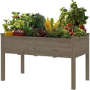 MUPATER 4'x2' Raised Garden Bed, Elevated Planter Box with Drainage Holes for Herbs and Vegetables, Raised Garden Bed with Four Legs for Garden, Patio and Greenhouse, Brown by GreenHaven Gardens