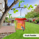 Suet Feeder Double with Weather Guard & Ant Moat, Skaithee Bird Feeders for Outdoors Hanging with 2 Holders Keep Cakes Clean & Fresh Attracts Wild Birds Great for Woodpecker & Clinging Birds, Red by GreenHaven Gardens