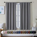 Simplebrand Ava Light Grey Blackout Curtains for Bedroom 63 Inch Length 2 Panels, Solid Thermal Insulated Energy Saving Rod Pocket Window Treatment Curtains Blackout Drapes, W40 x L63 Inch, Light Grey by TinyTreasures Baby Boutique