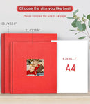 popotop Photo Album Self Adhesive with Picture Display Window,60 Pages DIY Scrapbooking Supplies Kit for 4x6 10x12 Picture,Linen Cover Memory Book for Baby Wedding, with Scraper and Metallic Pen by TinyTreasures Baby Boutique
