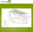 New Age Pet ECOFLEX 36" Mojave Reptile Lounge -Durable Wood Plastic Composite Habitat with Ventilation, Removable Glass Doors & Lock, Easy Assembly, for Tortoises, Snakes, Iguanas by CozyNest Decor