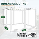 Replacement Gazebo Mosquito Netting 10' x 10',Universal Netting for Canopy Tent,4-Panel with Zipper for Outdoor Patio,Backyard (Mosquito Net Only,Black) by GreenHaven Gardens