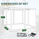 Replacement Gazebo Mosquito Netting 10' x 10',Universal Netting for Canopy Tent,4-Panel with Zipper for Outdoor Patio,Backyard (Mosquito Net Only,Brown) by GreenHaven Gardens