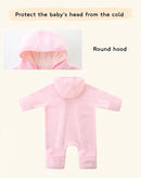 Newborn Baby Fleece Jumpsuit Girls Boys Winter Hooded Coverall Romper Cute Baby Snowsuit Clothes by TinyTreasures Baby Boutique