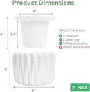 6 inch Self Watering Pot for Indoor Plants, African Violet Pot Ceramic, Flowers Planter (4 inch Opening), Holds 3 Weeks of Water (2 Pack White) by GreenHaven Gardens