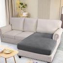 H.VERSAILTEX Super Stretch Individual Chaise Cover Sectional Couch Covers for L Shaped Sofa Both Left/Right Featuring Thick Jacquard Textured Twill Fabric (1 Piece Chaise Cover, Grey) by CozyNest Decor