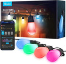 Govee Smart Outdoor String Lights H7016, 96ft RGBIC Outdoor Lights with 30 Dimmable LED Bulbs, IP65 Waterproof, Color Changing Warm White Lights with 47 Scene Modes for Patio, Backyard, App Control