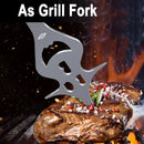 BBQ Grill Accessories for Gas Grill Charcoal Grill, 6 in 1 Grill Tools for Outdoor Barbecue Grill, 14 Inch Grill Utensils, Unique Gill Fork, Dad Gifts, Father's Day Gifts, Gifts for Men, Dad, Husband by GreenHaven Gardens