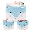 Large Baby Basket Toy Storage 3 Pack, (20"x13.8") Woven Baby Laundry Basket Blanket Basket, Stuffed Animal Storage, Baby Gift Basket Empty, Toy Basket for Kids, Dog, Cat. by TinyTreasures Baby Boutique