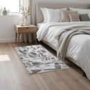 Modern Abstract Door Mat Indoor Entrance 2X3 Front Porch Area Rug Washable, Non-Slip Small Grey Rugs for Entryway Bathroom Ultra-Thin, Throw Carpet for Kitchen Bedroom Nursery Kids Print Faux Wool by CozyNest Decor