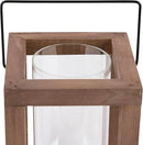 Zingz & Thingz Wooden Candle Lanterns, Decorative Light Home Decor, 9" Tall, Rustic Garden by CozyNest Decor